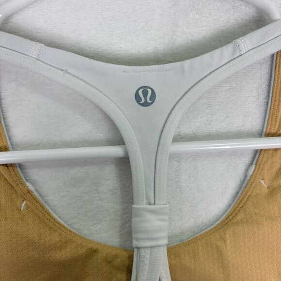 Lululemon White Racerback Tank Top with Built In Sports Bra Size 8 - Picture 7 of 10